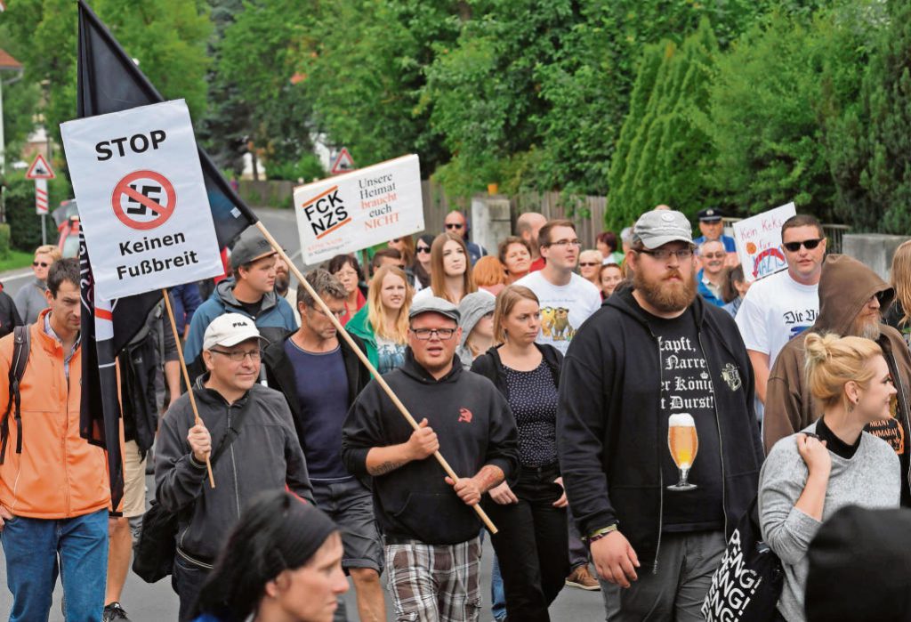 Aktionen gegen das Rechten Konzert in Themar
